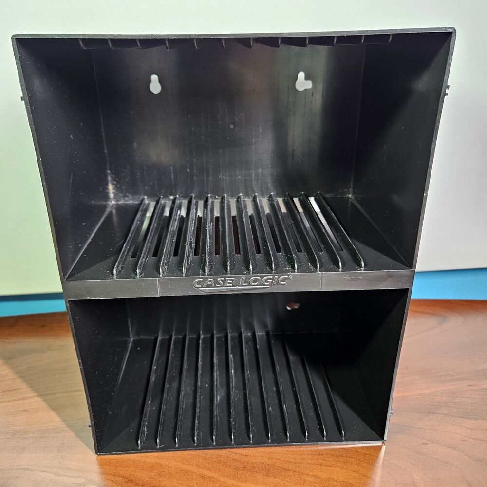 Case Logic CD Holder ( 22 ) Singles Black Vintage Storage Desktop Wall Mount
